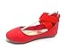 Anna Girl Kids Dress Ballet Flat Elastic Ankle Strap Ballerina Shoes