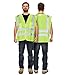 XSHIELD XS0006,High Visibility Mesh Safety Vest with Silver Stripe,ANSI/ISEA 107-2015 Type R Class2 Not FR,Pack of 5 (XL, Yellow)