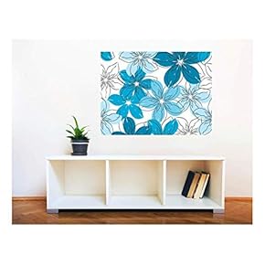 Removable Wall Sticker/Wall Mural - Seamless Floral Pattern | Creative Window View Home Decor/Wall Decor - 24"x32"