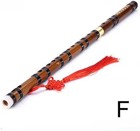 wonderfulwu Bamboo Flute, Pluggable Traditional Checking Bamboo Flute Chinese Bitter Bamboo Dizi C D E F G Key (F Tone)