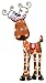 PRODUCTWORKS 32-Inch Pre-Lit Victoria Hutto Reindeer Christmas Yard Decoration, 50 Lights