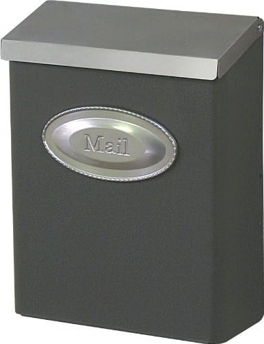Gibraltar DVKPBZ00 Large Vertical Style Lockable Wall Mount Mailbox, Bronze and Satin Nickel by Solar Group