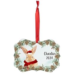 Baby Golden Rabbit Christmas Ornament 2024