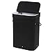 SONGMICS Laundry Hamper with Lid, Bamboo Laundry Basket with Liner Bag, Foldable Storage Hamper with Handles in Bedroom Laundry Room, 72L, Black ULCB10H