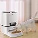 amzdeal Automatic Cat Feeder 6L Pet Feeder Dog Food Dispenser with Time and Meal Size Programmable, LCD Display and Meal Call Recorder Up to 4 Meals A Day