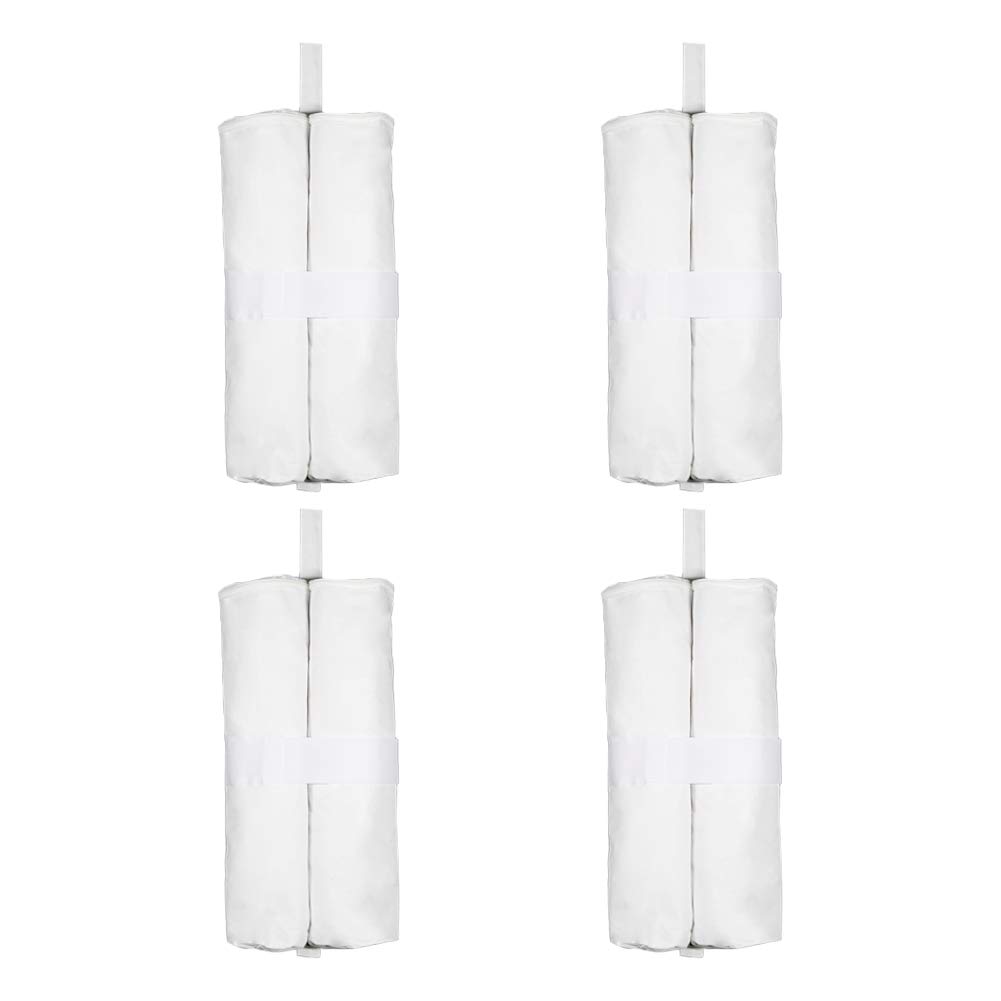 ValueHall Set of 4 Gazebo Leg Weights Bags Gazebo Sand Bags for Anchoring Gazebos, Tents, Sun Shades V7059-1 (White)
