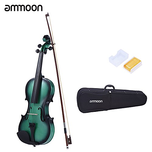 Ammoon 4/4 full size basswood violin maple scroll finge…
