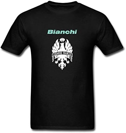 TIANRUNYG Men's Bianchi sports Logo Short Sleeves T-Shirt Size XXL