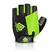 HTZPLOO Bike Gloves Bicycle Gloves Cycling Gloves Mountain Biking Gloves with Anti-Slip Shock-Absorbing Pad Breathable Half Finger Outdoor Sports Gloves for Men&Women (Black&Green, X-Large)thumb 1