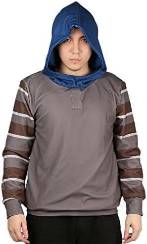 COSTHEME Hoodie Men Gray Sweatshirt For Adult Cosplay Costume M