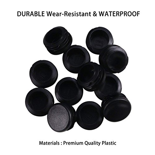 DEALIKEE 1.25 Inch Round Plastic Plug, Anti slip Chair Leg Caps Pipe Tubing End Cap, Durable Furniture Glides for Tables and Chairs.(12 Pack)