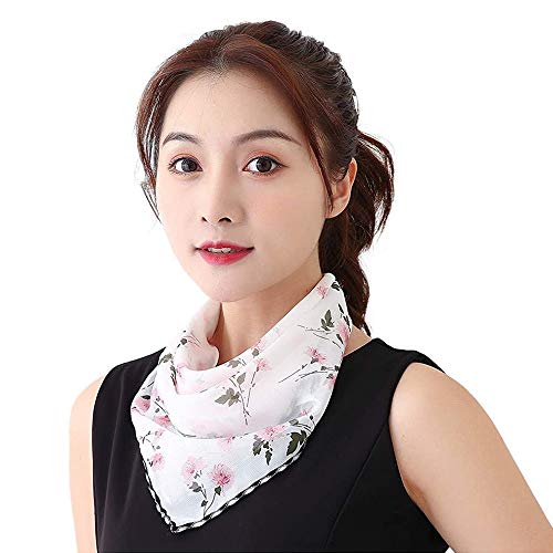 Sun Protection Chiffon Face Cover Dust Neck Gaiter Scarf Print Balaclavas Women