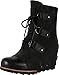 Sorel Women's Joan of Arctic Wedge Booties (7.5 B(M) US, Black/Quarry)