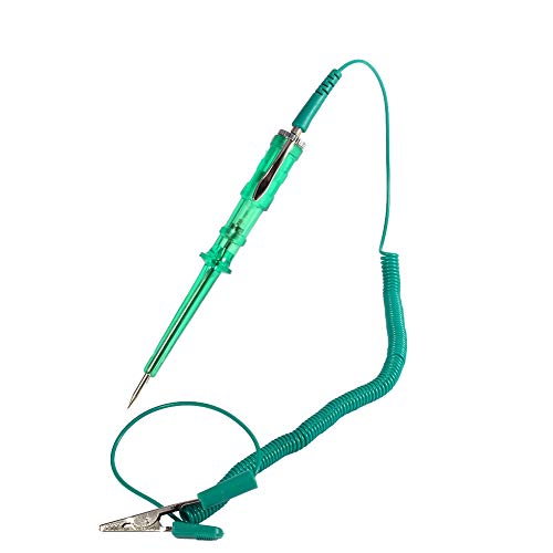DC 6V/12V/24V Test Light Pen Tool, Car Electrical Circuit Tester, Car Voltage Tester Pen Tool with Indicator Light for Low Voltage Systems Switch Wires(Green)