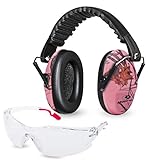 Mossy Oak Hunting Accessories Lula Pink MO-WGMCOMBO Earmuff/Glass Combo NRR22