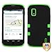 MYBAT LGE960HPCTUFFSO007NP Premium TUFF Case for LG Nexus 4 E960 - 1 Pack - Retail Packaging - Black/Electric Green