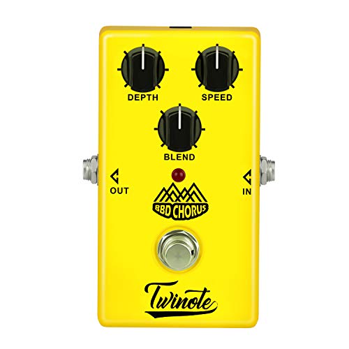 Twinote Guitar Effect Pedal BBD Analog Chorus Effects Pedal Clean Natural Chorus Tone True Bypass, Exclude Power Adapter