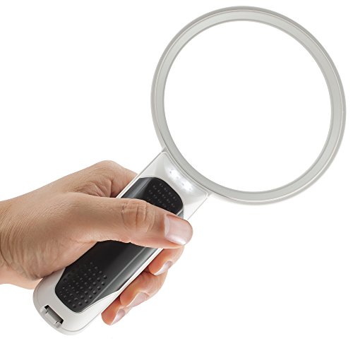 Fancii LED Lighted Magnifying Glass Reading Magnifier with Light
