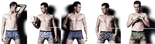 HFA-KingWin Men's 5pack assored colors breathable bamboo fiber boxer briefs Men's underwear ,trunks.
