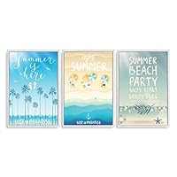 Framed Canvas Wall Art - Romantic Beach - Canvas Prints Home Artwork Decoration for Living Room,Bedroom - 16