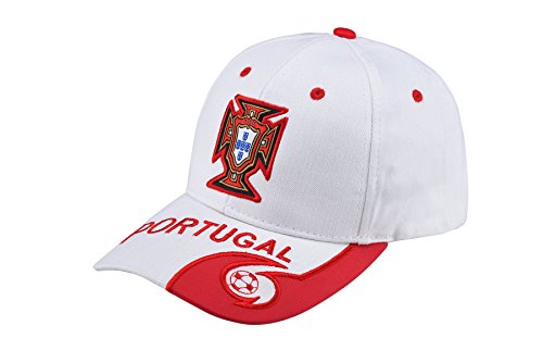 World Cup Team Portugal Hat - Embroidered Authentic EPL Adjustable White Baseball Cap