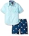 Nautica Baby Boys' Short Sleeve Woven and Pull On Short Set