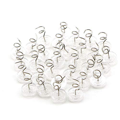 SAISN Upholstery Twist Pins/Push Pins with Clear Heads, Bedskirts/Slipcovers Pins for Sewing and Home Decor (30 Pack)