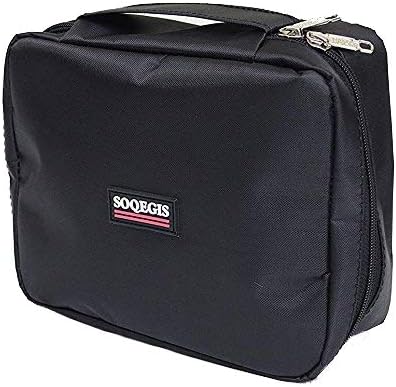 Rvalbgtt Waterproof Nylon Portable Travel Cosmetic Make up Organiser Black Toiletry Bag for Men and Women