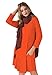 JollieLovin Women's Casual Swing 3/4 Sleeve Pockets T-shirt Loose Dress (Orange, 1X)