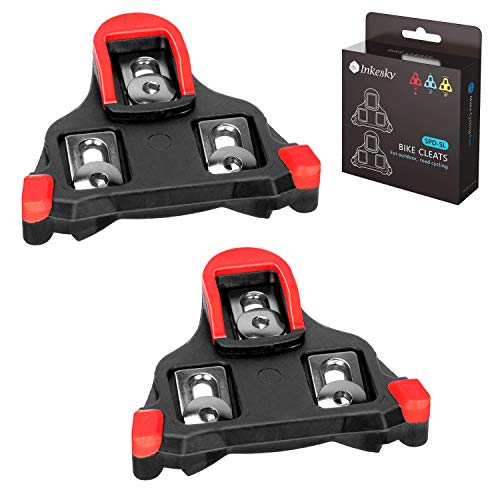 Inkesky Bike Cleats SPD-SL for Road Cycling - Compatible with Shimano SM-SH10 - Red - Thumbnail 7