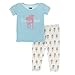 KicKee Pants Little Girls Print Short Sleeve Pajama Set, Natural Ice Cream, 3T