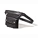 Badiya Couples Multifunction Black PU Leather Waist Packs with Cell Phone Pouch