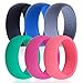 Silicone Wedding Ring, Smartdoo Wedding Band 6 Ring Pack for Men Women Flexible Comfort Sport Love Ring