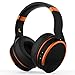 COWIN E8 [Upgraded] Active Noise Cancelling Headphone Bluetooth Headphones with Microphone Hi-Fi Deep Bass Wireless Headphones Over Ear 20 Hour Playtime for Travel/Work/TV/Computer/Phone - Orange