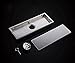 SUS304 Stainless Steel Linear Shower Floor Drain with Tile Insert Grate Removable Cover 11.8 inch Long, Brushed Finish