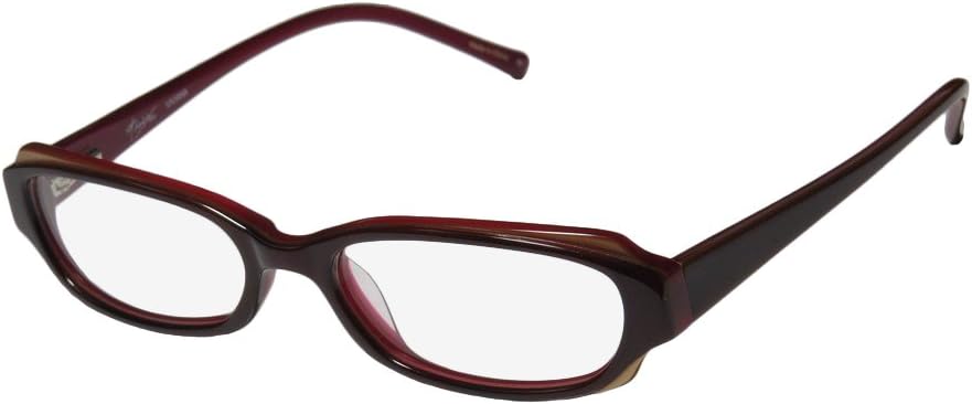 Thalia Viviana For Ladies/Women Designer Full-Rim Shape Flexible Hinges Light Weight Fashion Accessory Eyeglasses/Eyeglass Frame (49-16-130, Brown/Beige/Raspberry)