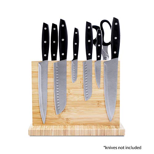 Home Euphoria Magnetic Knife Holder with Powerful, Heavy-Duty, Double-Sided Magnets. Durable Bamboo Knife Organizer, Holder, or Cutlery Display. Perfect Solution for Knife Storage and Organization - Thumbnail 4
