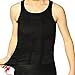 Mens Slimming Body Shaper Undershirt Vest Shirt Abs Abdomen Shaperware (S- XXL) (X-Large, Black)