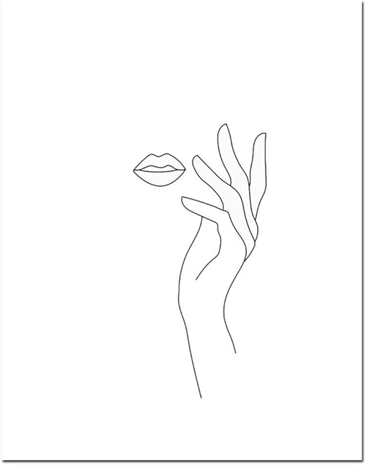 Pintura Caligrafia Boceto Arte De La Pared Dibujo Lineal Impresion