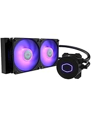 Cooler Master MasterLiquid ML240L RGB V2, Close-Loop AIO CPU Liquid Cooler, 240 Radiator, Dual SickleFlow 120mm, RGB Lighting, 3rd Gen Dual Chamber Pump for AMD Ryzen/Intel LGA1151