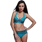 Foclassy Women's Push up Underwire Bikini Busty Support Triangle Bathing Suit