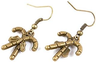 50 Pairs Earring Jewelry Making Charms Antique Bronze Findings Hooks Supplies Wholesale Supply Handmade J2HL3 Pair Crutches