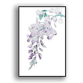 Framed Canvas Wall Art Beautiful Flowers in Grid Giclee Print Gallery Wrap Modern Home Prints Ready to Hang - 16x24 inches