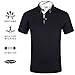 EAGEGOF Men's Shirts Golf Polo Shirt Short Sleeve Tshirts T Tech Moisture-Wicking Breathable Casual Black