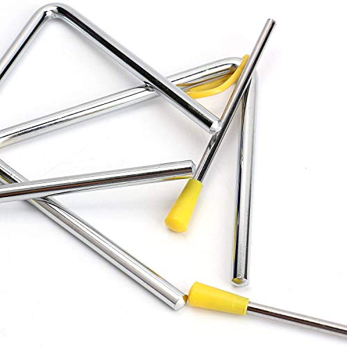 Nrpfell Hand Percussion Instrument 2 Pack Triangle-Instrument 5 Inch - Thumbnail 4
