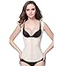 WONDER-BEAUTY Women's Fat Burner Nude Latex Trainer Vest 3 Row Hook Underbust Cincher