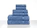 Turkish Luxury Hotel & Spa Collection 2 Bath, 2 Hand, 2 Washcloth Set of 6 Turkish Cotton - Organic, Eco-Friendly (6 Piece Set, Blue)