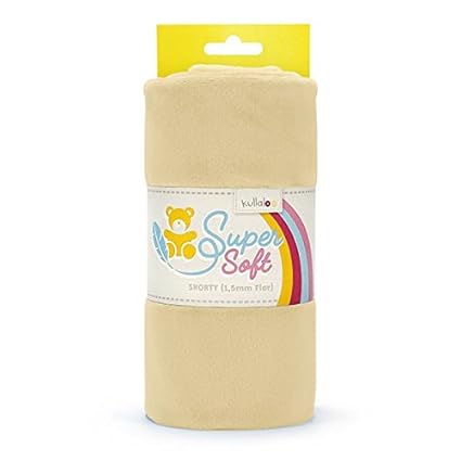 Fabulous Fabrics Nicki Shorty [1 m x 0,75 m | Flor: 1,5 mm] 14 beige | Kullaloo — zum Nähen von Kissen, Kinderbekleidung und Stühle