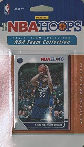 Minnesota Timberwolves 2019 2020 Hoops Basketball Factory Sealed 8 Card Team Set with Karl Anthony Towns and Andrew Wiggins Plus
