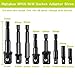 12pcs Drill Socket Adapter and Reducer Set, Extension Set Turns Power Drill Into High Speed Nut Driver. 1/4